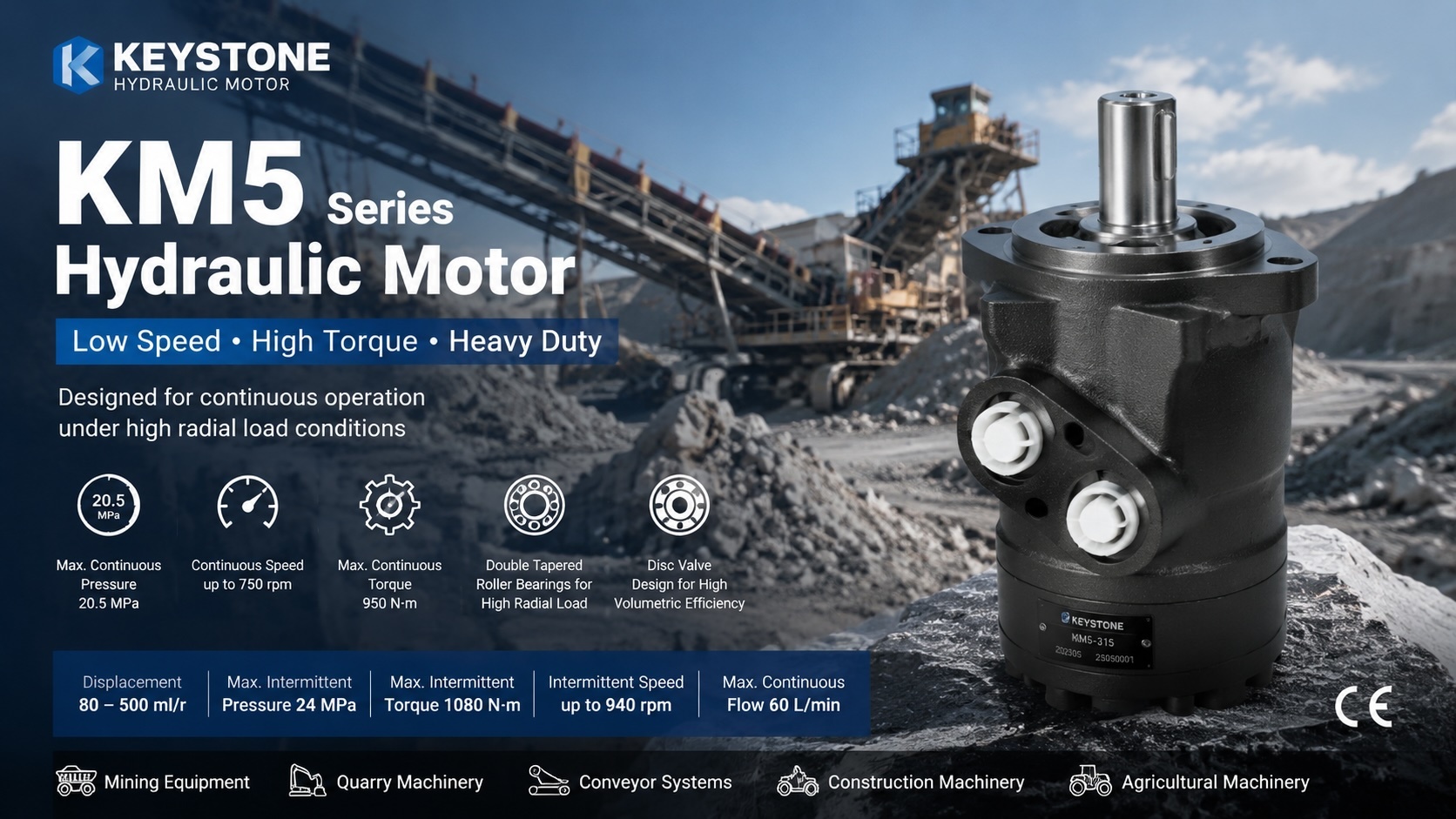 Latest company blogs about KM5 Motore idraulico nelle attrezzature minerarie: gestione del carico radiale elevato e garanzia di sistemi di propulsione industriali stabili in Italia